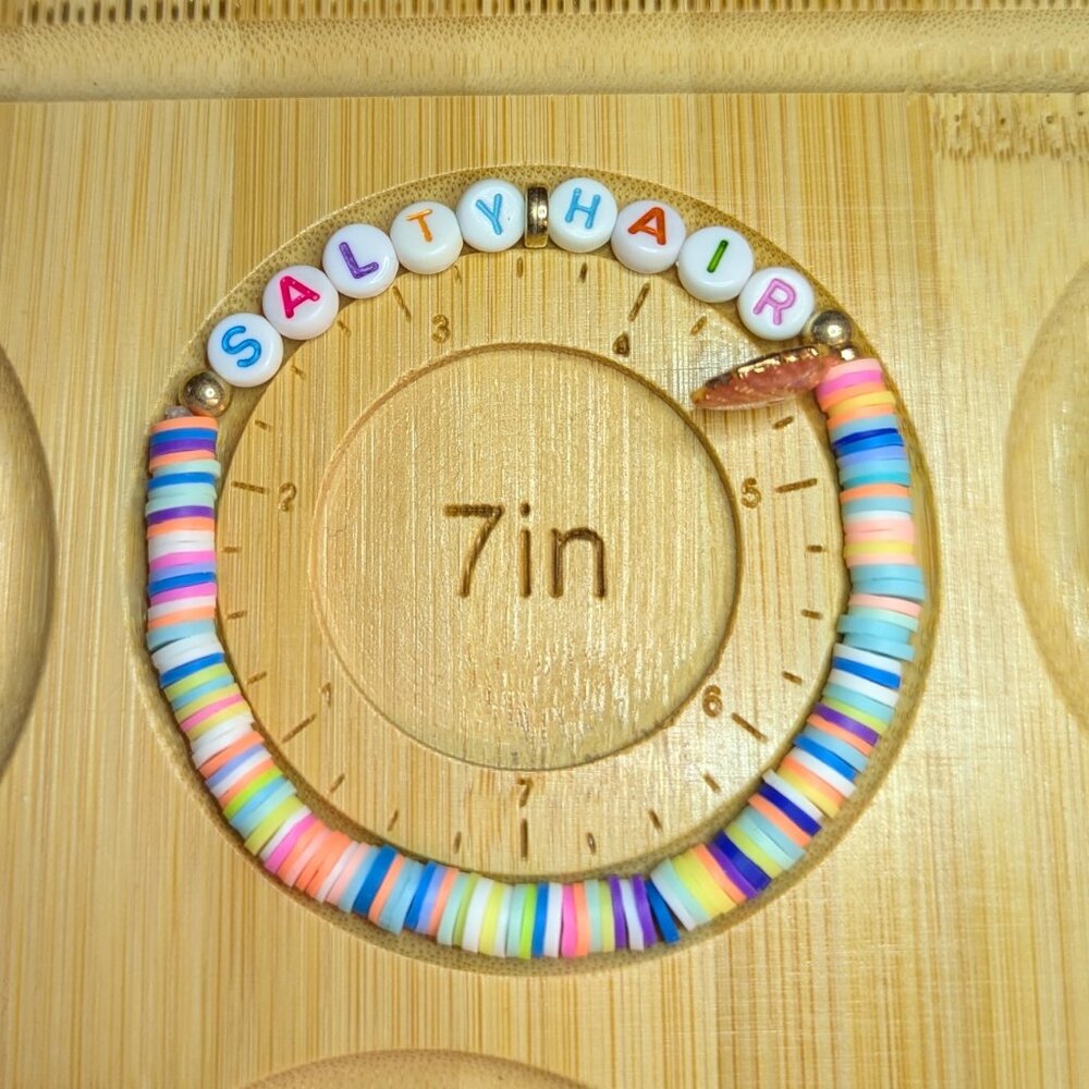 Handmade Friendship Bracelet - "Salty Hair" - 7" plus stretch
